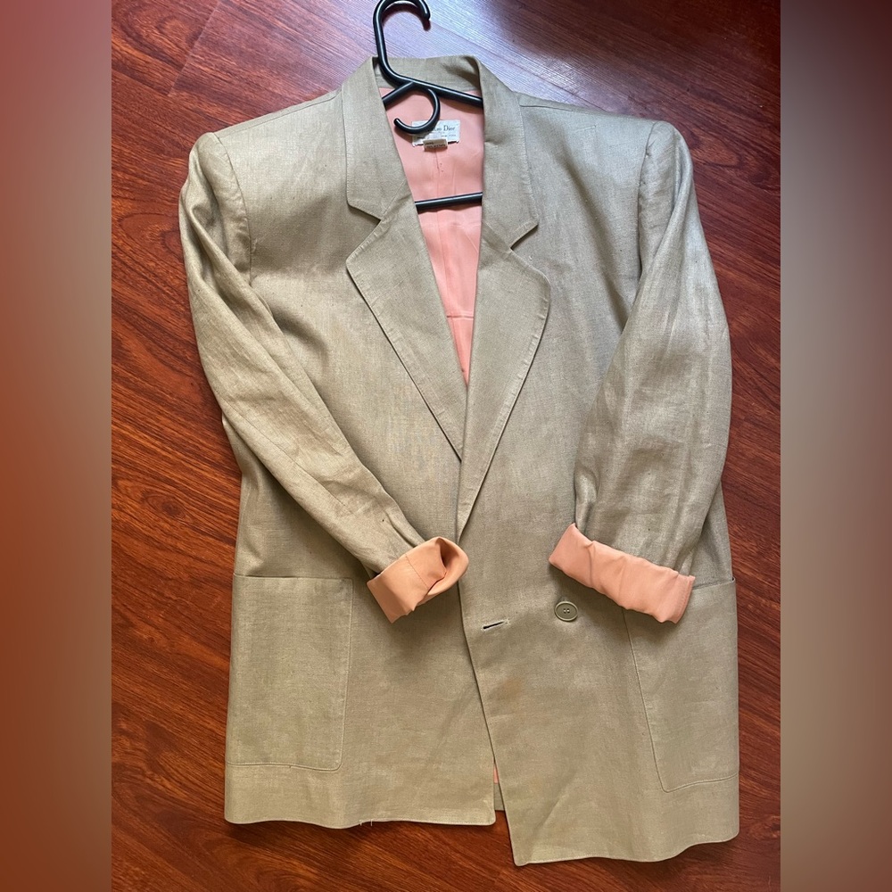 Christian Dior 80s Linen Blazer